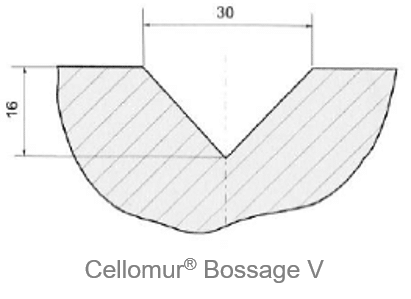 Cellomur Bossage V coupe transversale
