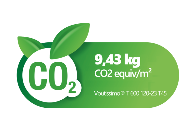 poids carbone voutissimo T 600 CO2 polystyrene