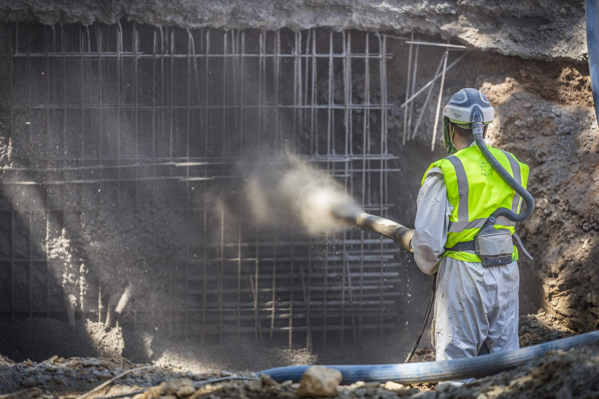 beton projete voile par passes polystyrene expanse