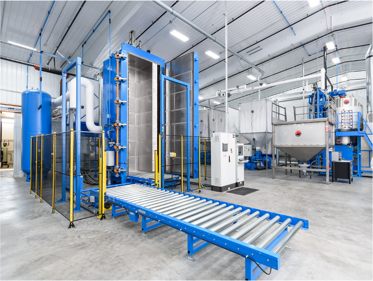 vertical-block-molding-machine moule blocs polystyrene groupe hirsch PSE PPE
