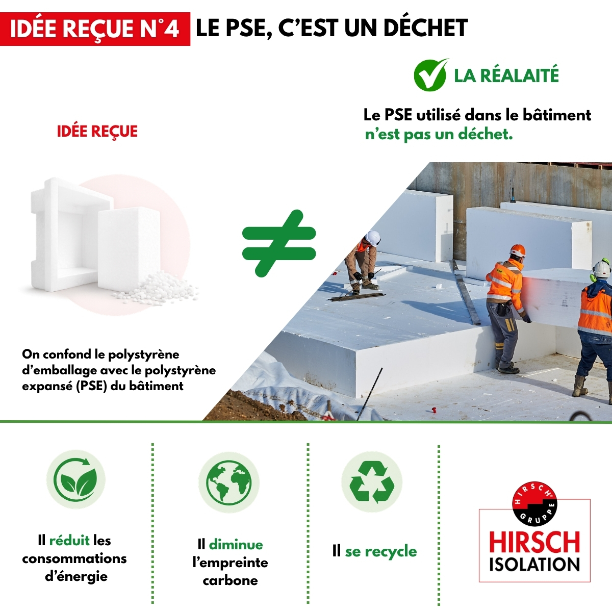 Idée reçue PSE 4 idee recue polystyrene expanse pas un dechet