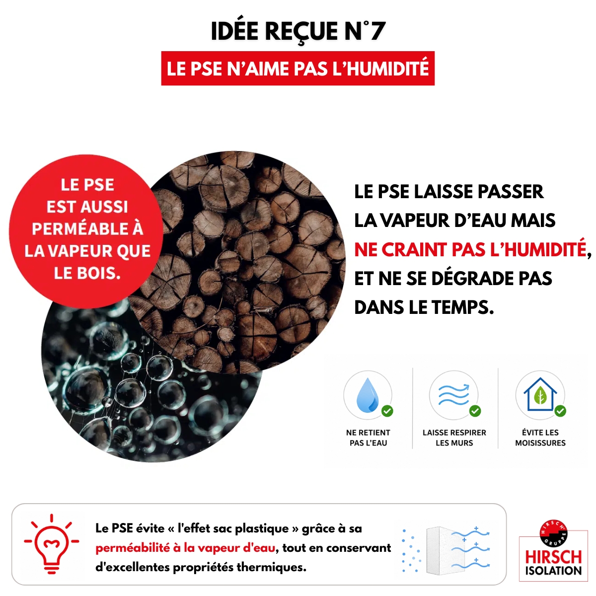 Idée reçue PSE 7 idee recue polystyrene expanse comportement humidite eau
